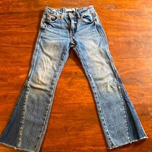 Zara Kids Stone Washed Blue Denim Jeans Bell Bottoms  Pants Size 7